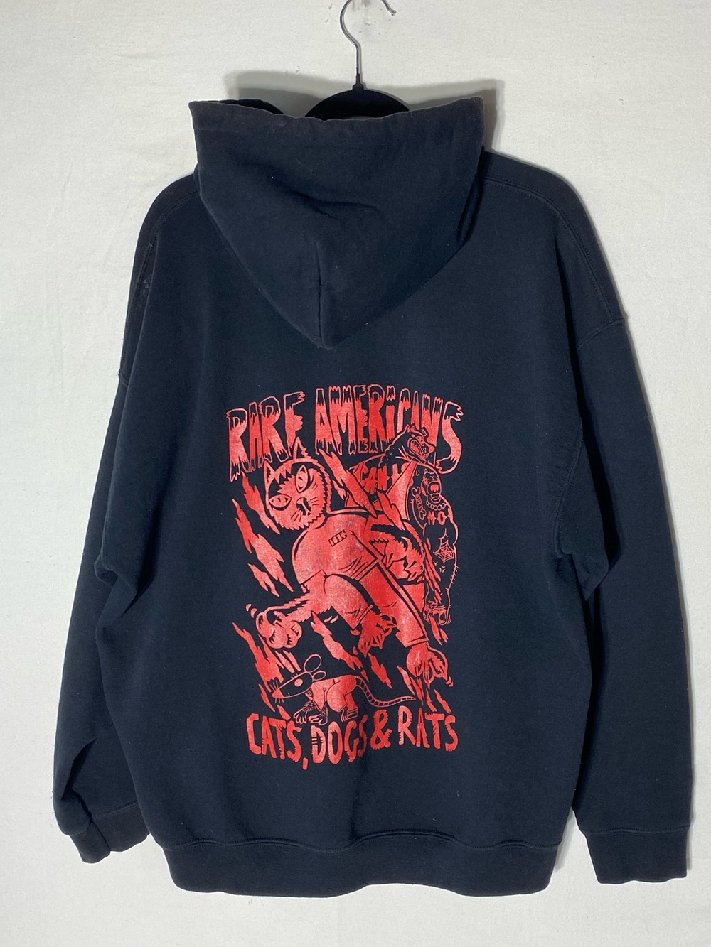 Rare Americans Cats Dogs Rats Band Tour Graphic Hoodie XL